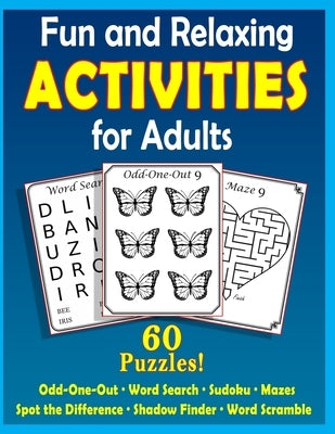 Fun and Relaxing Activities for Adults: Puzzles for People with Dementia [Large-Print] by Books, Mighty Oak