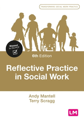 Paperback book titled "Reflective Practice in Social Work" by Learning Matters, featuring a cover with reflective imagery and social work themes.