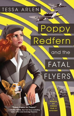 Cover image of "Poppy Redfern and the Fatal Flyers" novel by Berkley Books, featuring vintage-style artwork and characters.