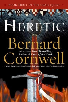 Heretic book by Harper Perennial featuring a dark, atmospheric cover with mysterious artwork and bold typography.