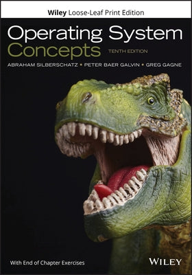 Loose leaf copy of Operating System Concepts textbook by Wiley, showing the cover with title and publisher details.