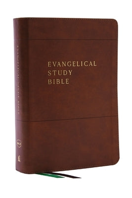 Evangelical Study Bible: Christ-Centered. Faith-Building. Mission-Focused. (Nkjv, Brown Leathersoft, Red Letter, Large Comfort Print) Bible Thomas Nelson