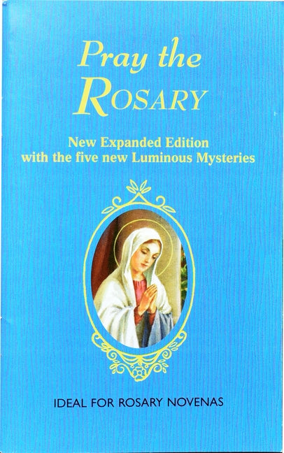 Paperback Catholic Rosary prayer book by Catholic Book Publishing with detailed prayer pages and religious illustrations.