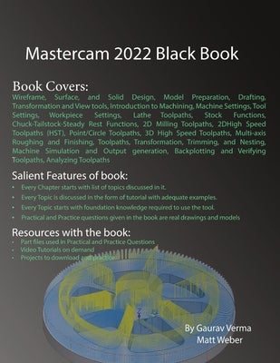 Mastercam 2022 Black Book Paperback Cadcamcae Works