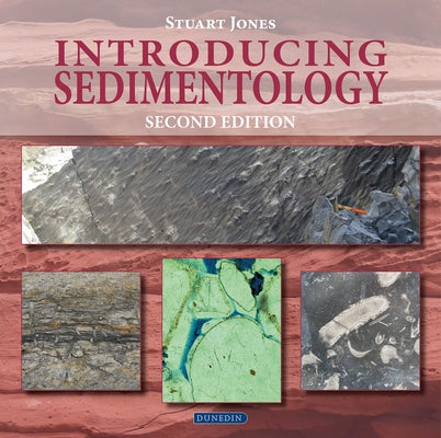 Sedimentology paperback book by Dunedin Academic Press showing the cover with geological illustrations.