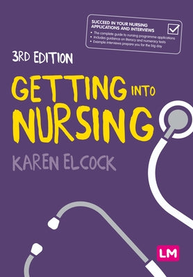 Paperback "Getting into Nursing" book by Learning Matters, showing the cover with title and author details.
