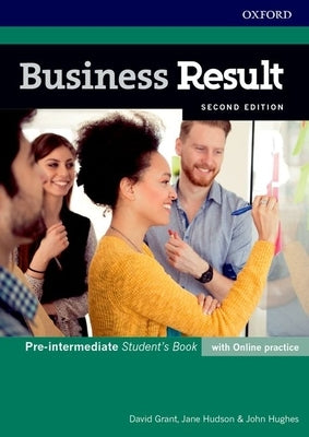 Paperback Business Result Pre-Intermediate Student's Book and Online Practice Pack by Oxford University Press, USA, with cover and pages visible.