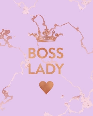 Boss Lady: Inspirational Quote Notebook, Beautiful Pink Marble and Rose Gold - 8 x 10, 120 College Ruled Pages by Blush Marble Notebooks