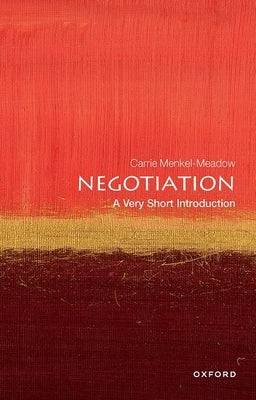 Paperback copy of Oxford University Press's "Negotiation: A Very Short Introduction" with the book cover visible.