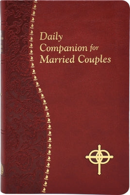 Imitation leather daily companion book for married couples, Catholic Book Publishing, showing a closed, elegant design with gold accents.