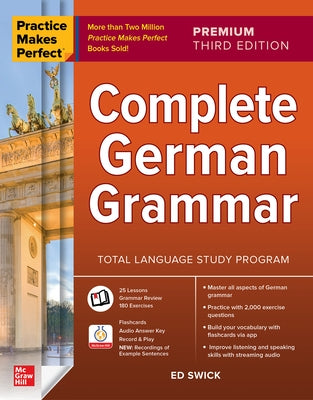 Paperback of Practice Makes Perfect: Complete German Grammar, Third Edition by McGraw-Hill Companies, showing the book cover.