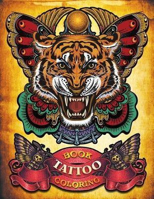 Tattoo Coloring Book: Hand-drawn set of old school Tattoos Coloring Book (Relaxing, Inspiration) by Russ Focus