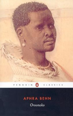 Cover image of the novel "Oroonoko" by Penguin Group, featuring classic book cover art with title and author details.