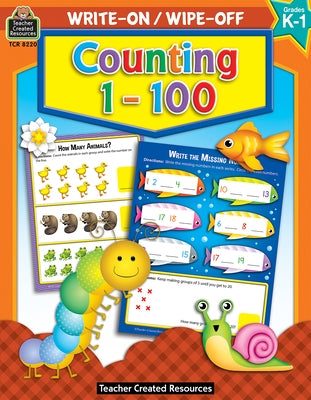Write-On/Wipe-Off: Counting 1-100 Paperback Teacher Created Resources