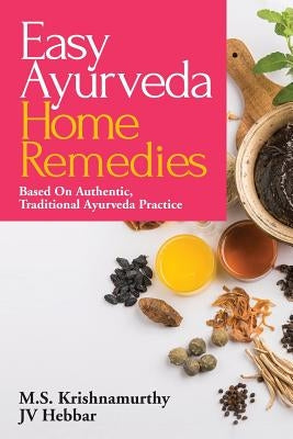Paperback book titled "Easy Ayurveda Home Remedies" by Notion Press Media Pvt Ltd, showing traditional herbal remedy illustrations.