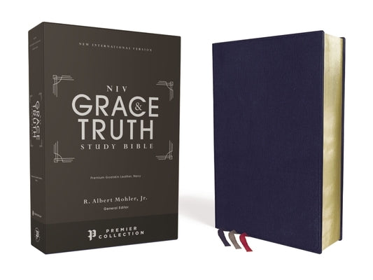 Niv, the Grace and Truth Study Bible, Premium Goatskin Leather, Blue, Premier Collection, Black Letter, Art Gilded Edges, Comfort Print by Mohler Jr, R. Albert