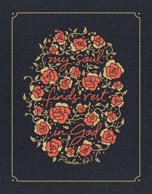 NIV, Journal the Word Bible for Women, Cloth Over Board, Navy, Red Letter Edition, Comfort Print: 500+ Prompts to Encourage Journaling and Reflection by Zondervan