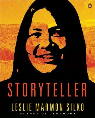 Paperback of "Storyteller" by Penguin Books featuring a cover with artistic illustrations and text.