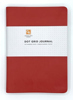 Dot Grid Journal - Ruby Imitation Leather Graphic Arts Books