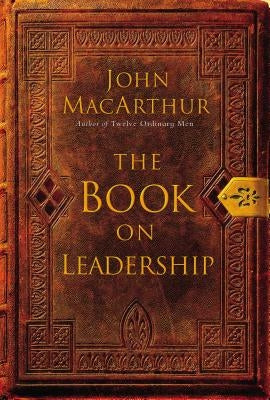 Paperback copy of The Book on Leadership by Thomas Nelson, featuring a close-up of the book cover with bold title text.