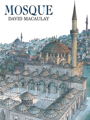 Paperback mosque book by Clarion Books featuring colorful illustrations of a mosque and its surroundings.