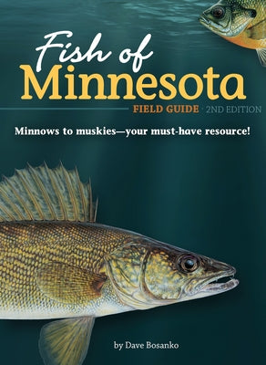 Paperback Fish of Minnesota Field Guide by Adventure Publications, featuring colorful illustrations of local fish species.