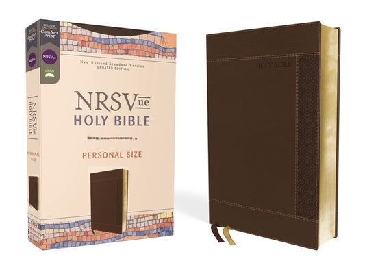 Nrsvue, Holy Bible, Personal Size, Leathersoft, Brown, Comfort Print by Zondervan