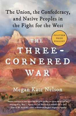 Paperback book titled "The Three-Cornered War" by Scribner Book Company, featuring a cover image with historical illustrations.