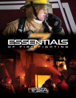 Paperback copy of Essentials of Fire Fighting textbook by Prentice Hall with a blue and white cover.