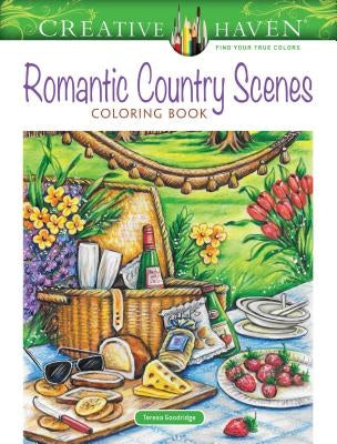 Creative Haven Romantic Country Scenes Coloring Book by Goodridge, Teresa