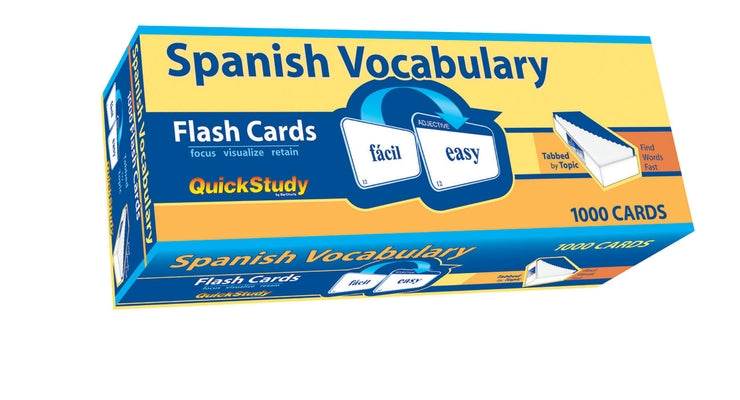 Spanish Vocabulary Flash Cards (1000 Cards): A Quickstudy Reference Tool by Arnet, Liliane