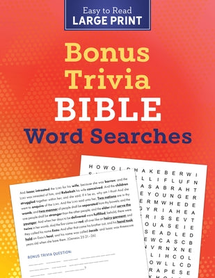 Bonus Trivia Bible Word Searches Large Print Paperback Barbour Publishing