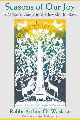 Cover of "Seasons of Our Joy," a book by Jewish Publication Society, featuring a colorful holiday-themed illustration.