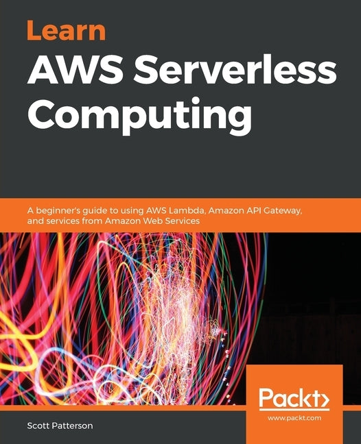 Paperback book titled "Learn AWS Serverless Computing" by Packt Publishing, featuring a cover with cloud and server icons.