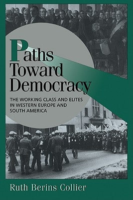 Paperback of "Paths Toward Democracy" by Cambridge University Press, showing the book cover with title and author details.