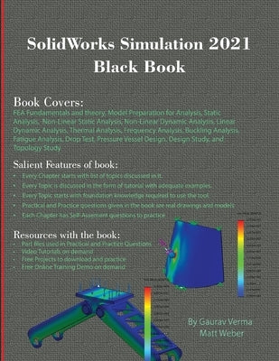 SolidWorks Simulation 2021 Black Book Paperback Cadcamcae Works