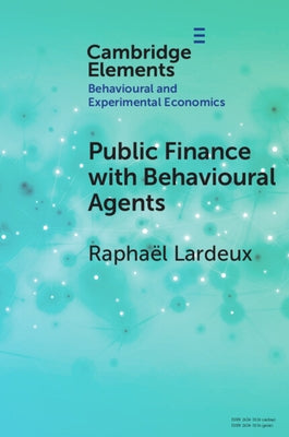 Paperback book titled "Public Finance with Behavioural Agents" by Cambridge University Press with cover image.