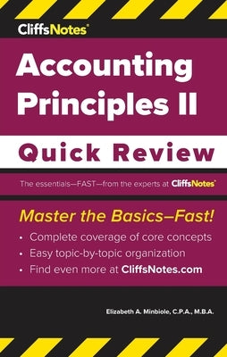 CliffsNotes Accounting Principles II: Quick Review by Minbiole, Elizabeth A.
