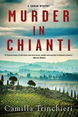 Paperback of Murder in Chianti by Soho Crime featuring a book cover with vintage Italian village scene and title text.