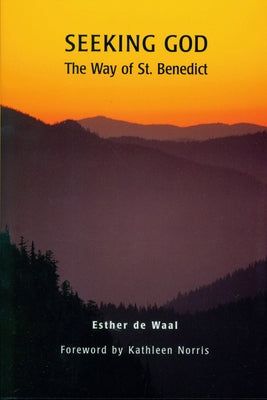 Paperback copy of "Seeking God: The Way of St. Benedict" by Liturgical Press, showing the book cover with title and design.