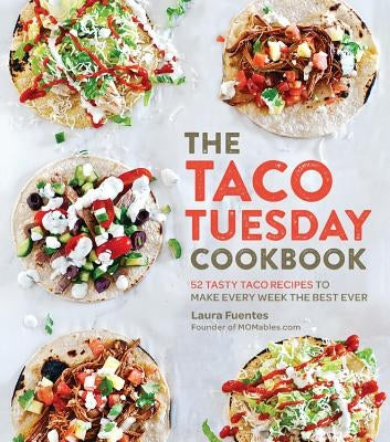 Paperback cookbook titled "The Taco Tuesday Cookbook" by Fair Winds Press, showing colorful taco illustrations on the cover.