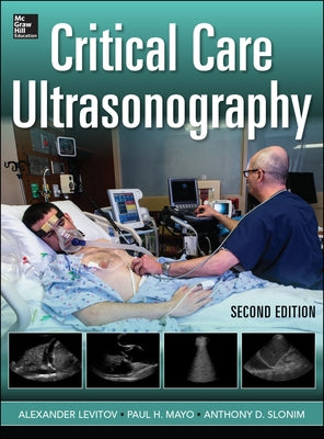 Paperback of Critical Care Ultrasonography 2nd Edition by McGraw Hill Medical, showing the book cover with medical imaging illustrations.