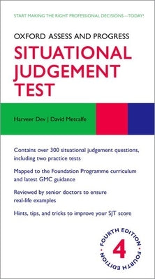 Oxford University Press situational judgement test paperback book, Oxford Assess and Progress manual for assessment practice.