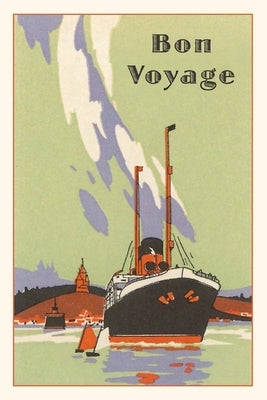 Vintage Journal Art Deco Ocean Liner Travel Poster by Found Image Press