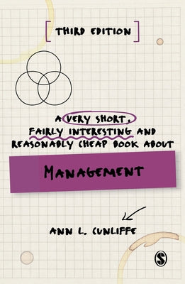 Paperback of "A Very Short, Fairly Interesting and Reasonably Cheap Book about Management" by Sage Publishing Ltd, featuring a colorful cover.