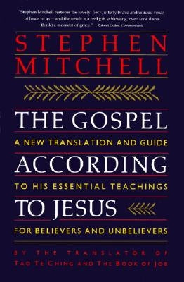 Paperback of The Gospel According to Jesus by Harper Perennial, featuring the book cover with title and author details.