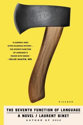 Cover of The Seventh Function of Language book by Picador USA, featuring abstract artwork and title text on the front cover.