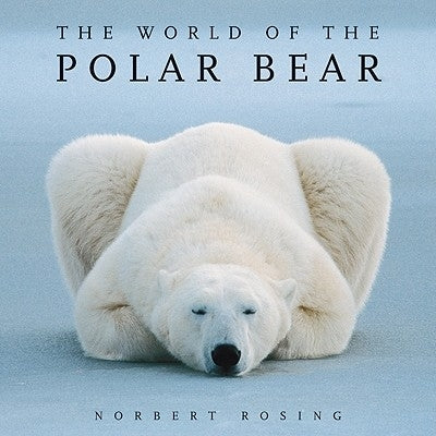 Open book titled "The World of the Polar Bear" by Firefly Books, showing colorful illustrations and educational content about polar bears.