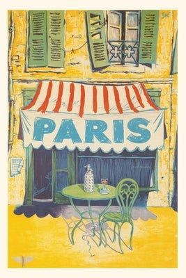 Vintage Journal Outdoor Cafe, Paris, France Paperback Found Image Press