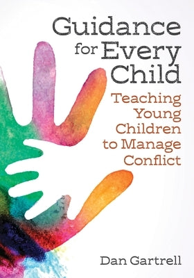 Paperback book titled "Guidance for Every Child" by Redleaf Press, featuring a colorful cover with children managing conflict.